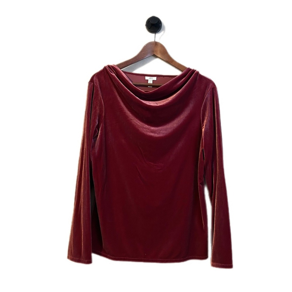 Vintage Y2k Pink Velvet J.Jill Slough Top Formal Dress Top Large